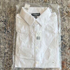 Express Men's White wrinkle resistant Everyday Performance shirt. Extra slim